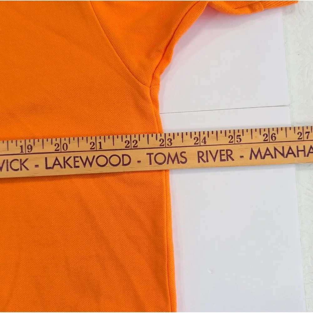 Vintage Ralph Lauren Polo Shirt Mens XL Orange Big Pony Number 3 Preppy Campus